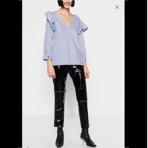 Zara Faux Leather Moto Pants