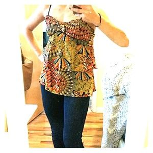 Bohemian flowy tank