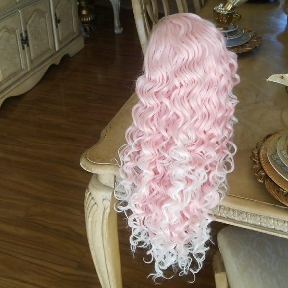 Pink Beauty White Tip Lacefront Wig 26-28 inches!! main image 4