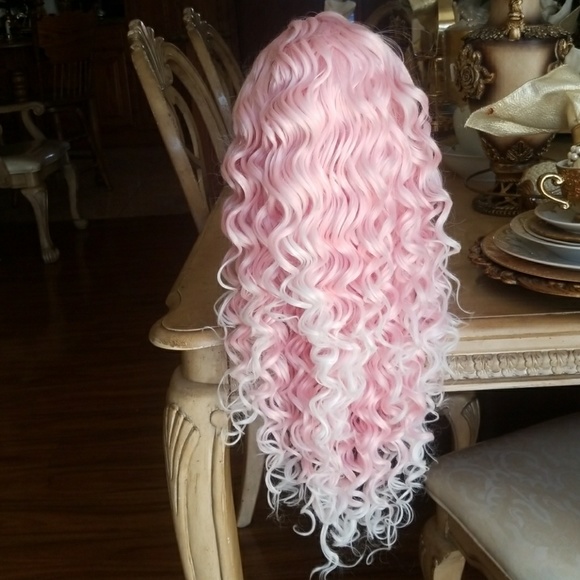 Pink Beauty White Tip Lacefront Wig 26-28 inches!!