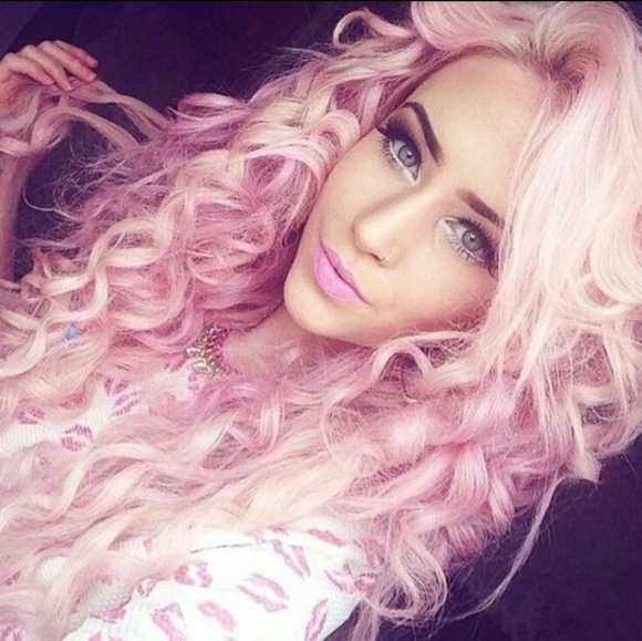 Pink Beauty White Tip Lacefront Wig 26-28 inches!!