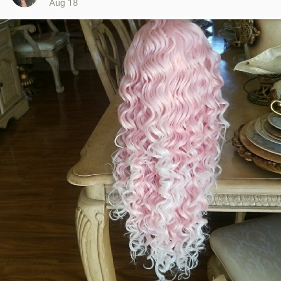 Pink Beauty White Tip Lacefront Wig 26-28 inches!!