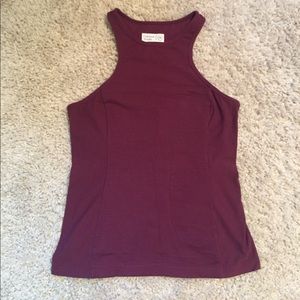 Outdoor Voices Maroon and Navy Striped Athena Tank