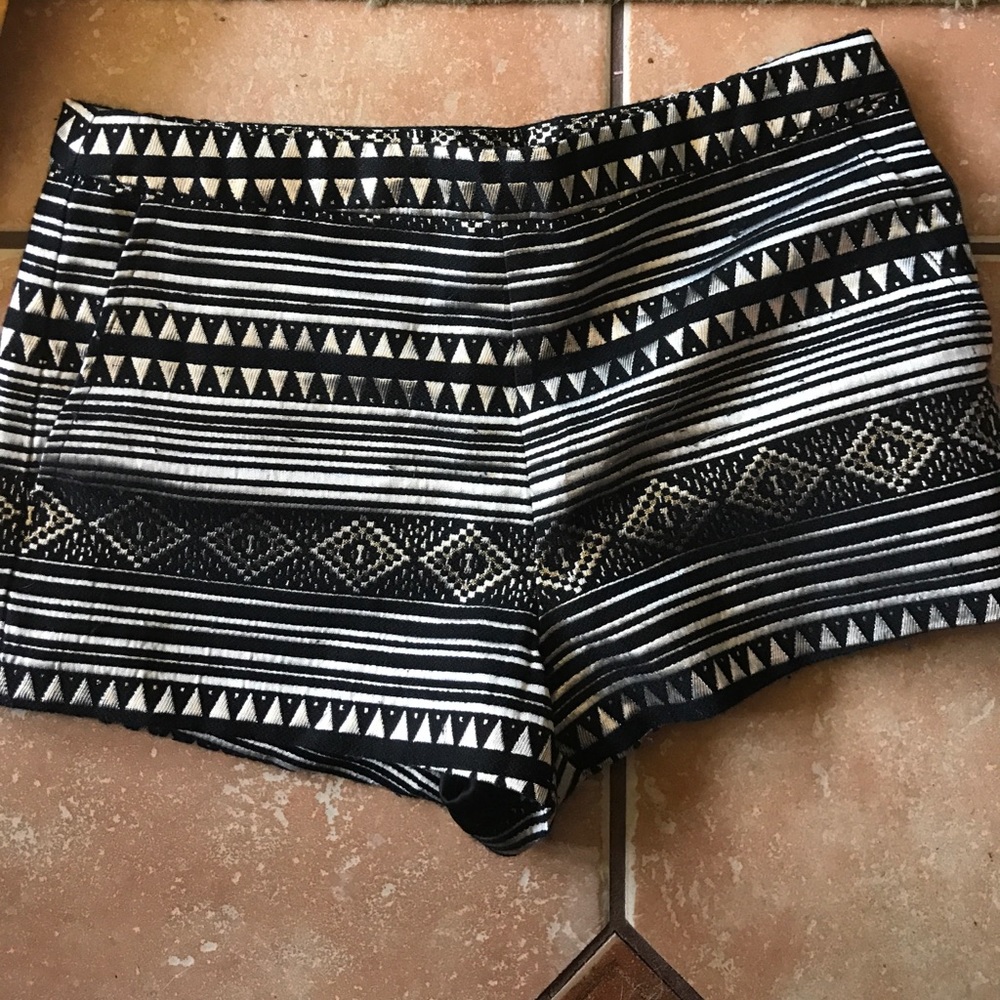 Gold and black shorts