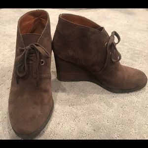 Lucky Brand Brown Suede Wedge