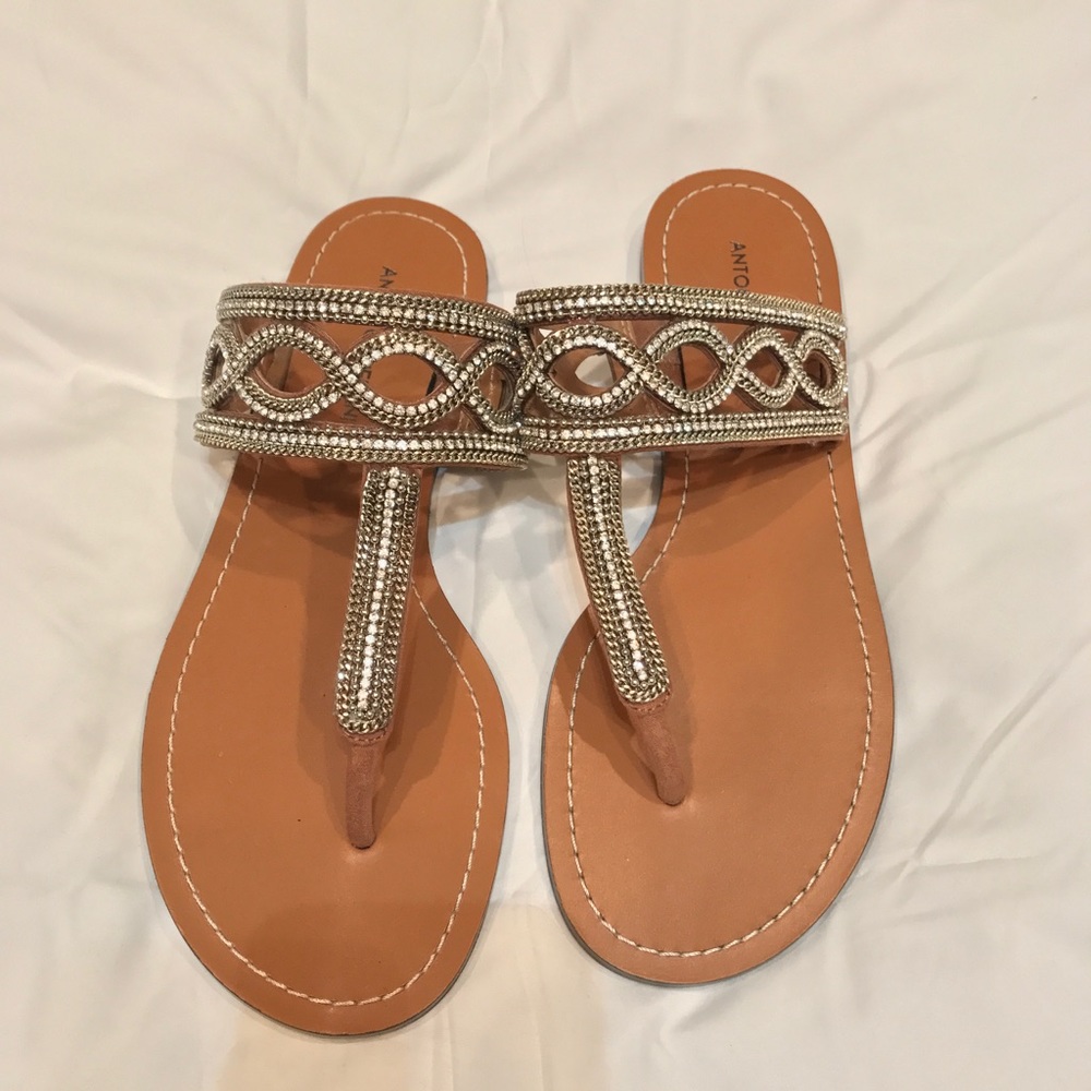 Antonio Melani crystal embellished sandals
