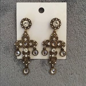 H&M Gold Cross Earrings