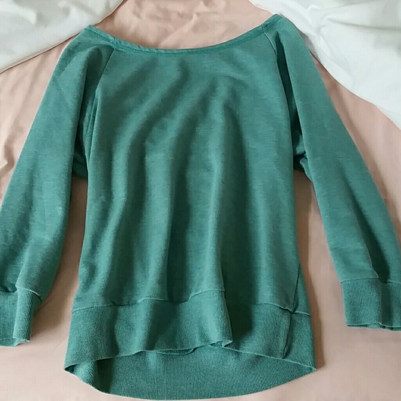 Tops - Teal sweatshirt top, slit back