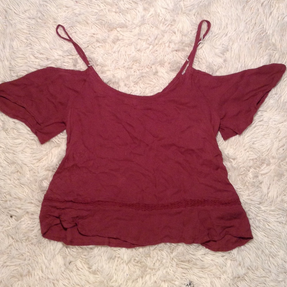Super cute burgundy/rust colored top from pacsun