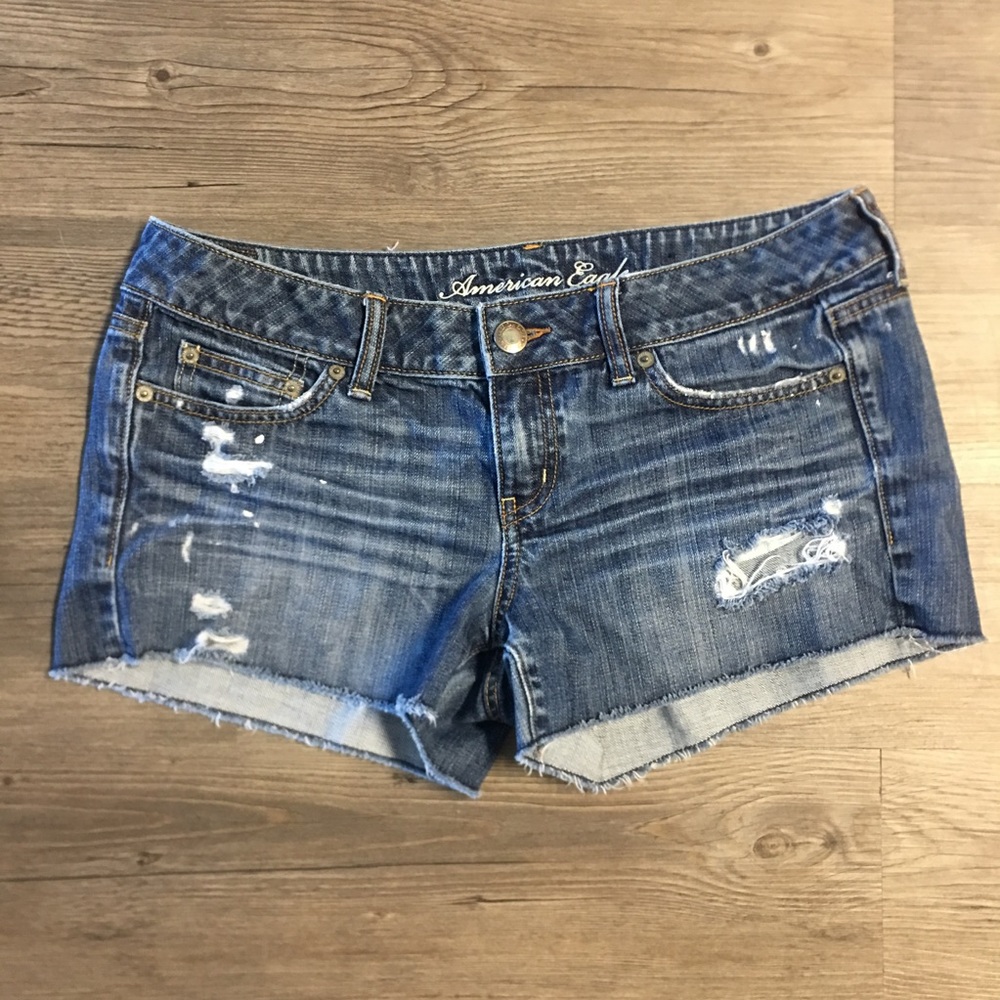 American Eagle Paint Splatter Short
