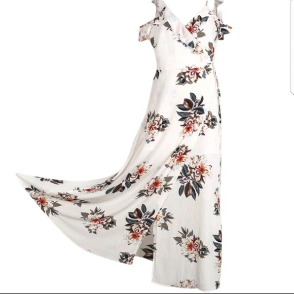 MAXI FLORAL V-NECK SEXY BACKLESS DRESS-preorder - Picture 6 of 8