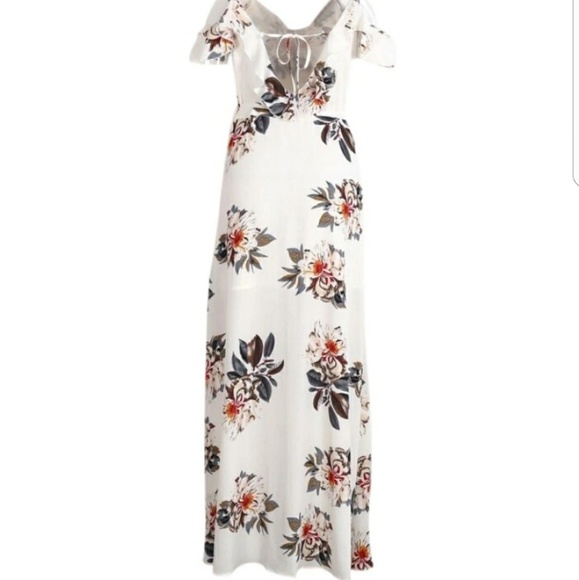 MAXI FLORAL V-NECK SEXY BACKLESS DRESS-preorder - Picture 7 of 8