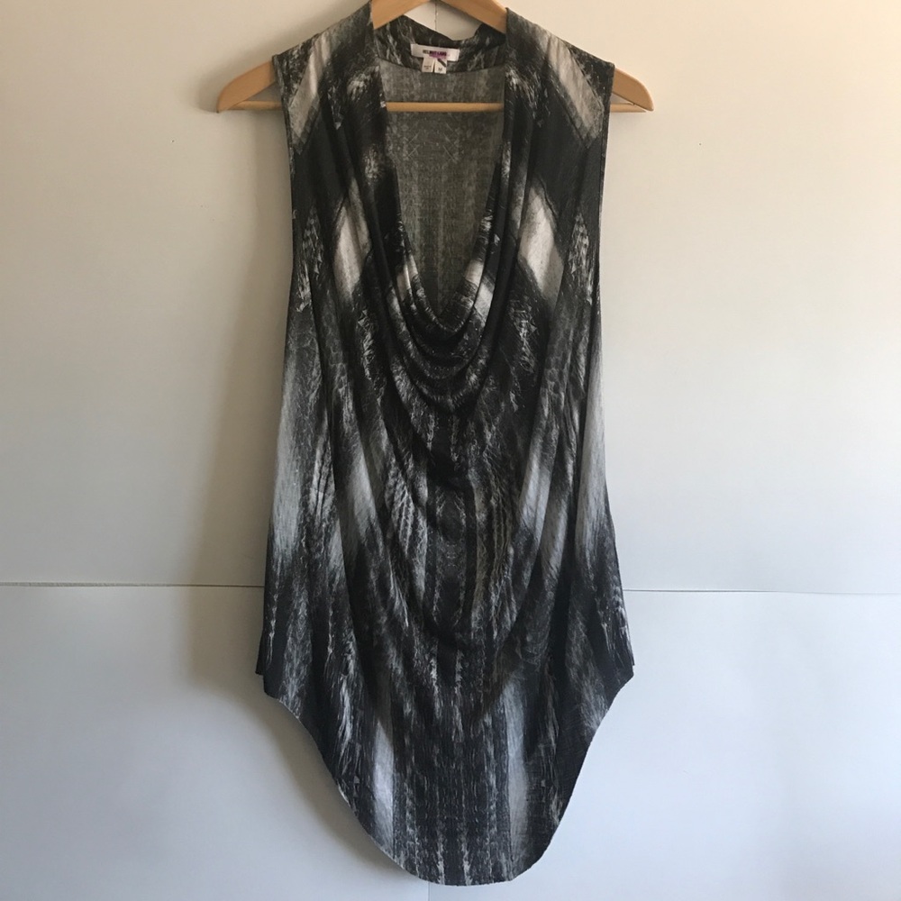 HELMUT LANG "Vertebrae Print Jersey" Blouse M