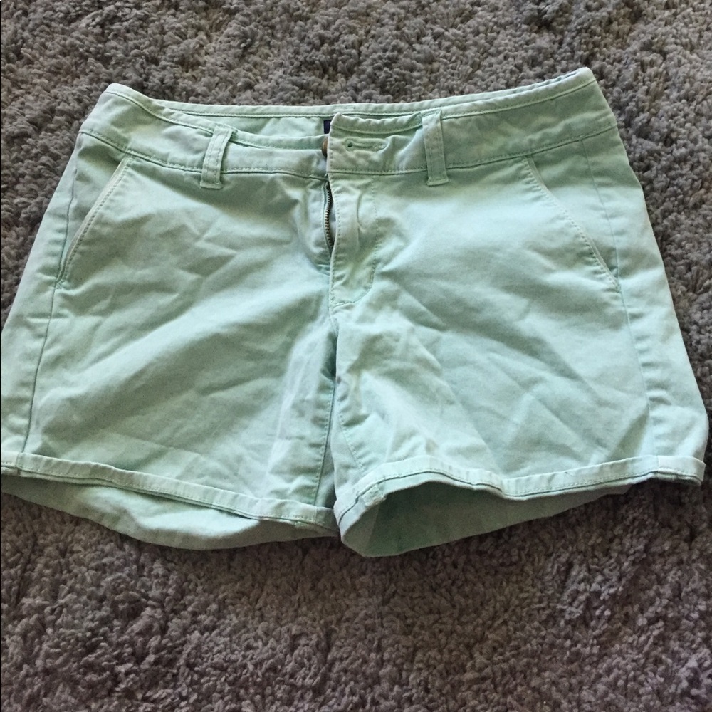 American eagle mint green midi stretch shorts