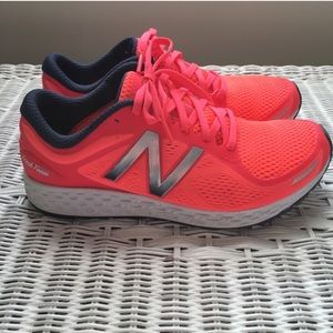 Orange New Balance fresh foam sneakers