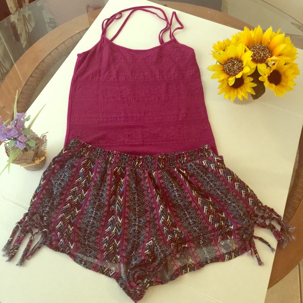 Blunde top an short