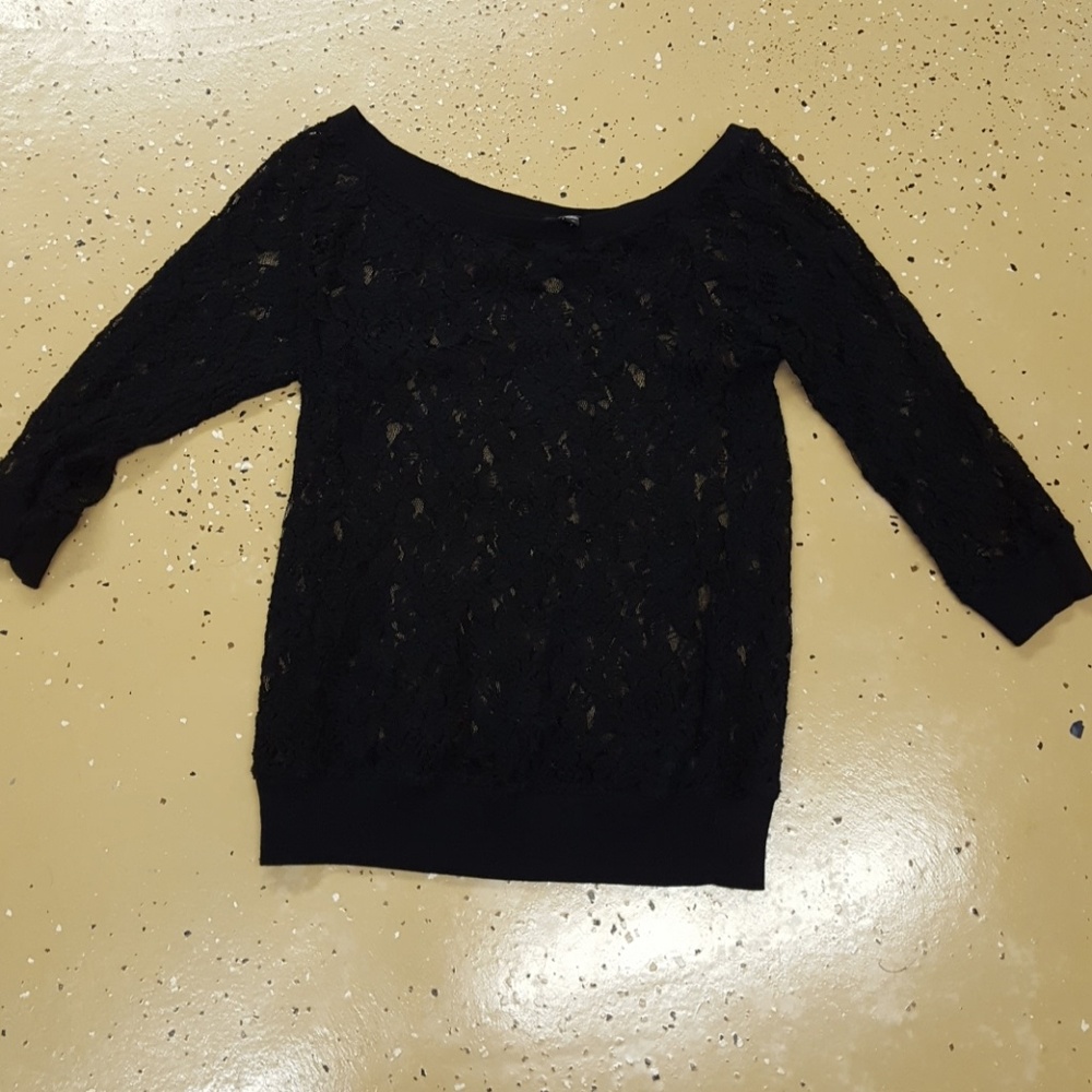 Black lace shirt
