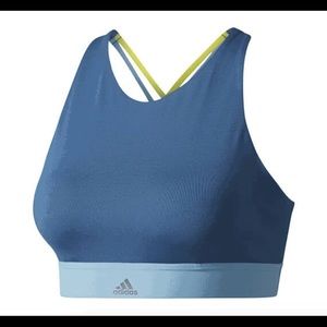adidas halter sports bra with support - size M