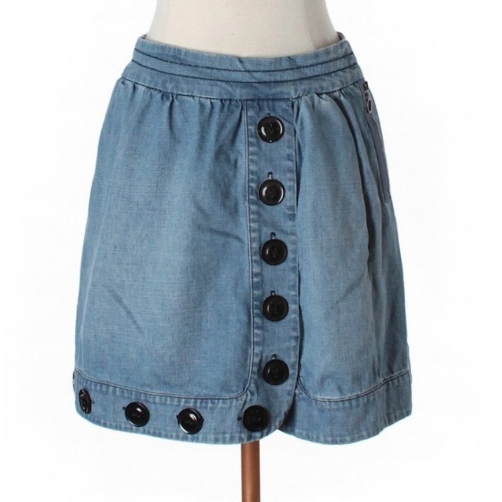 Plenty by Tracy Reese Denim Button Skirt-SOLD!