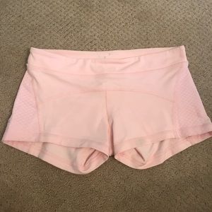 Light pink spandex shorts