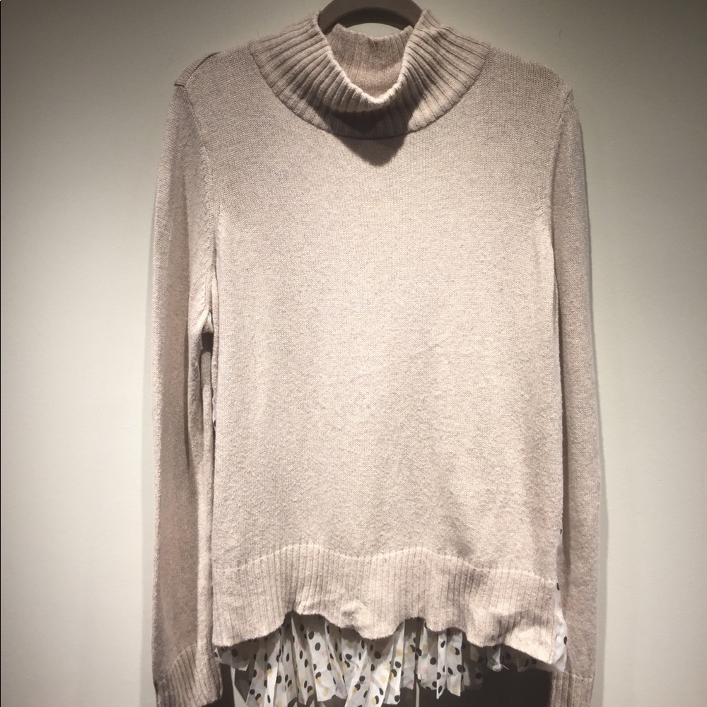 Anthropologie Oatmeal Turtleneck Sweater