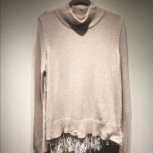 Anthropologie Oatmeal Turtleneck Sweater