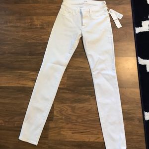 Hudson NWT size 27 white glitter super skinny jean
