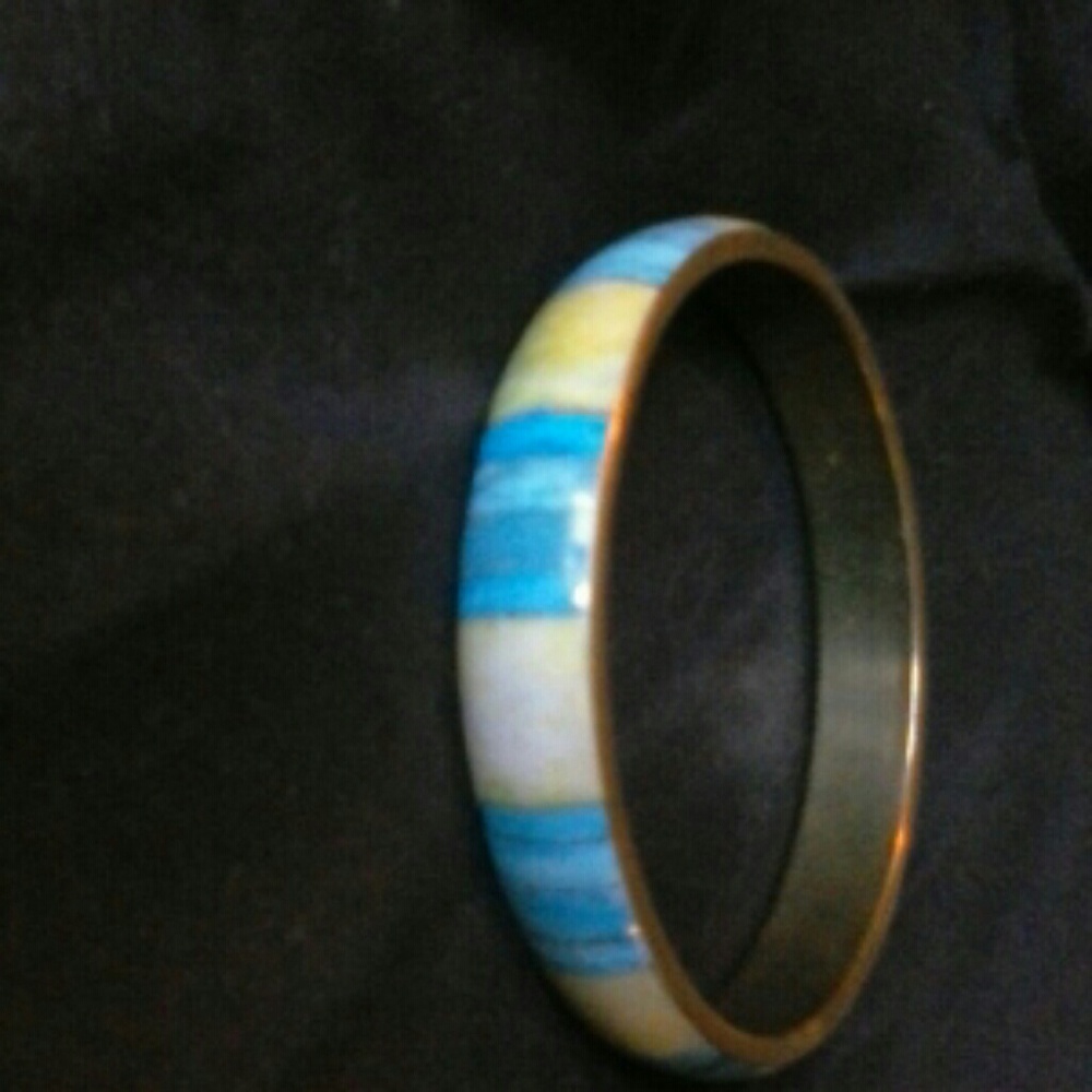 Multicolored brass bangle - Picture 2 of 4