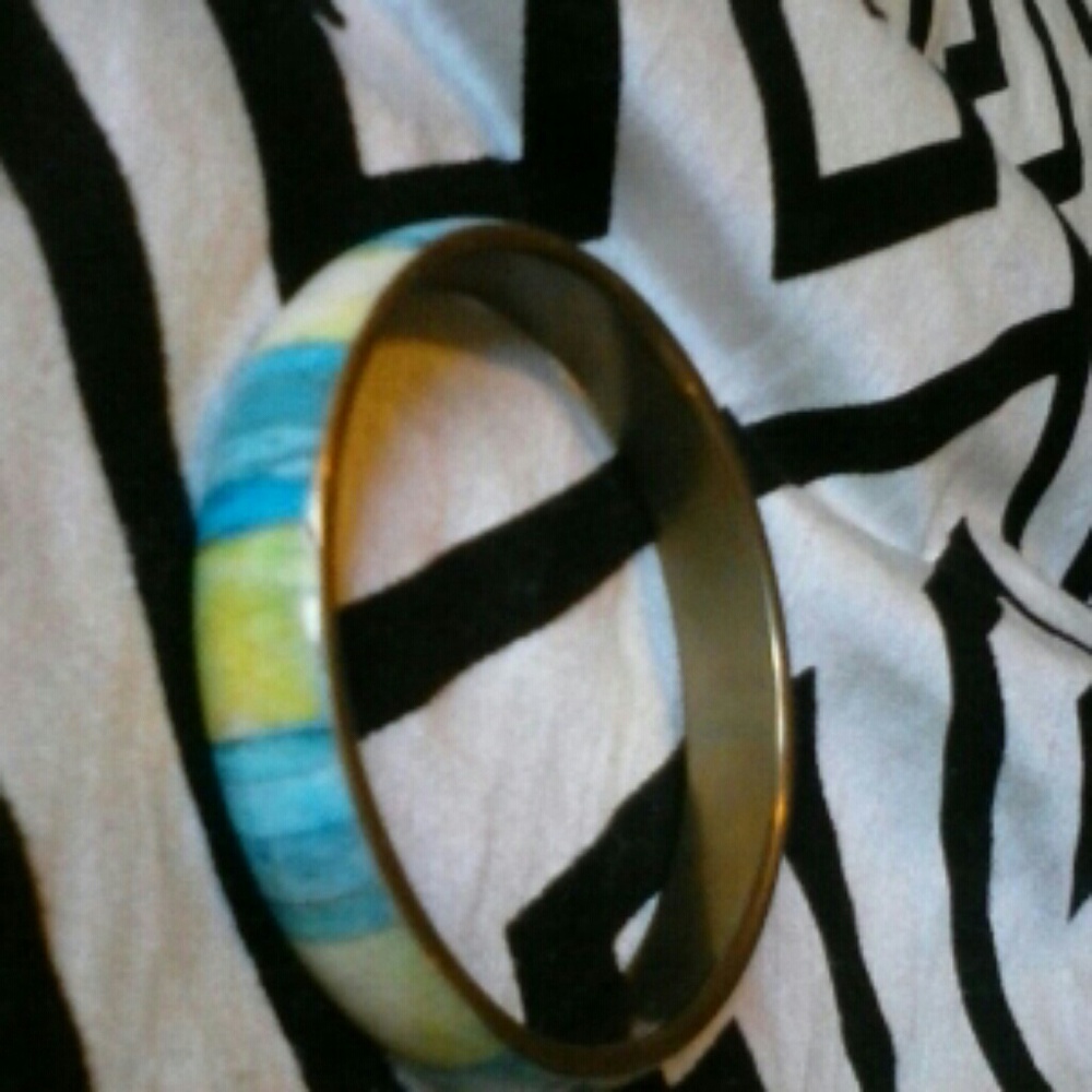 Multicolored brass bangle - Picture 3 of 4