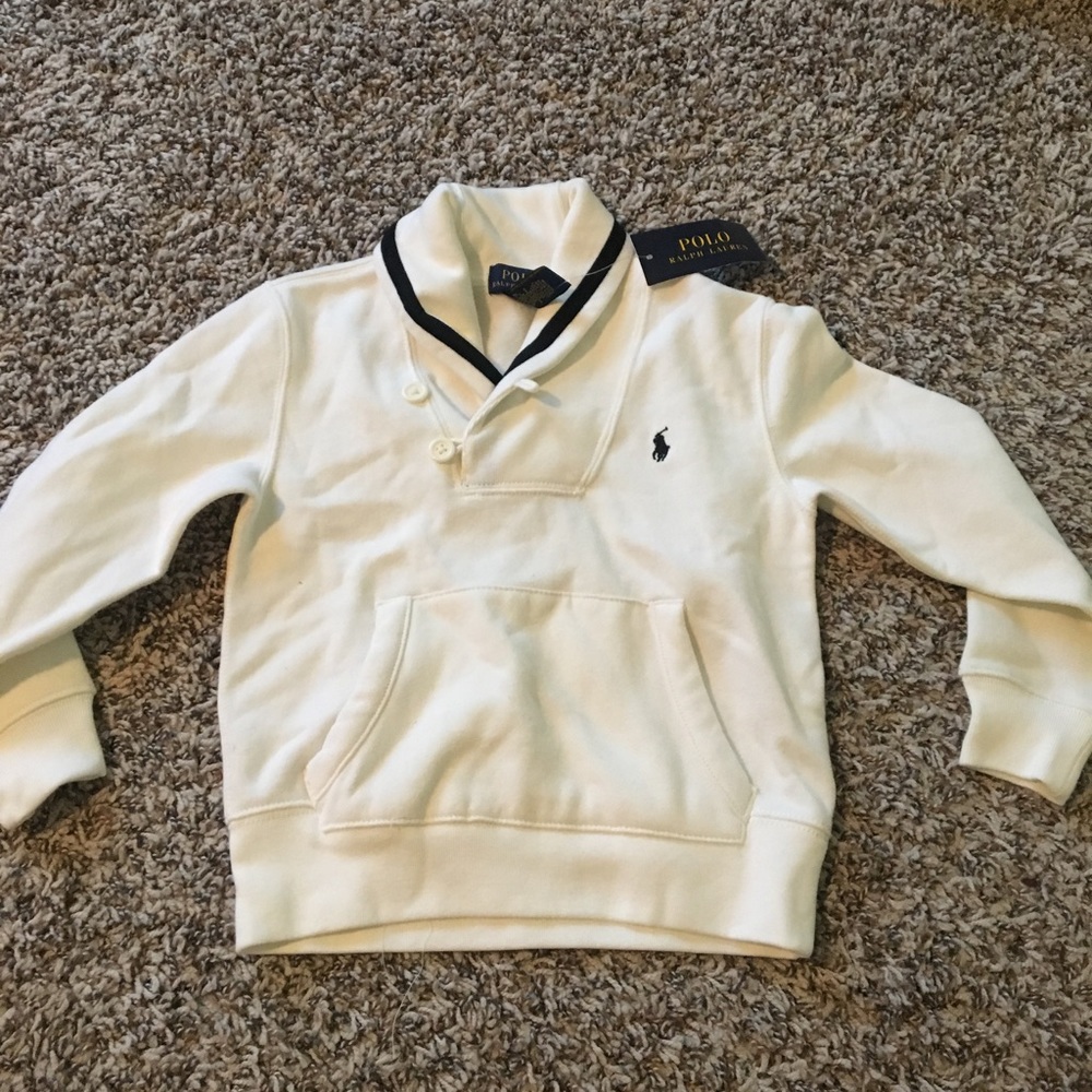 White polo pullover sweater nwt