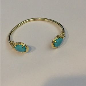 Gold and aqua Kendra Scott Bangle
