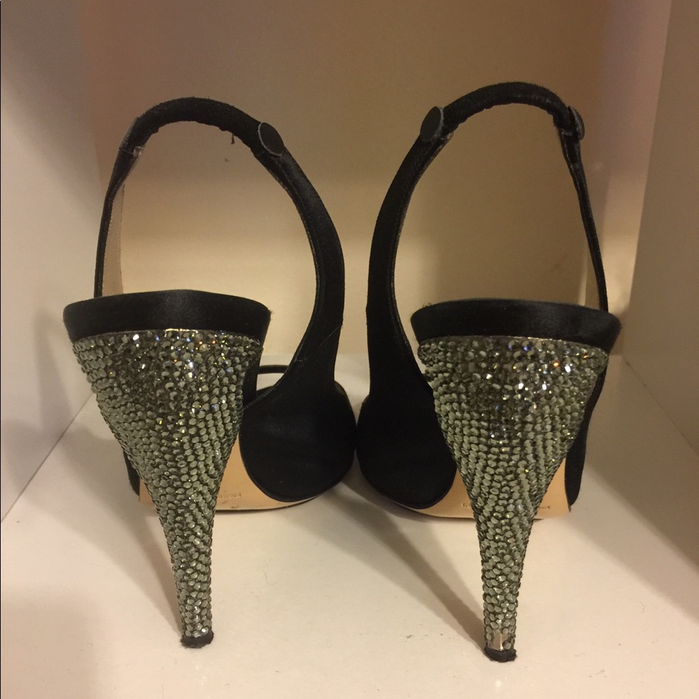 Nicholas Kirkwood satin rhinestone heels peeptoe - Picture 2 of 3
