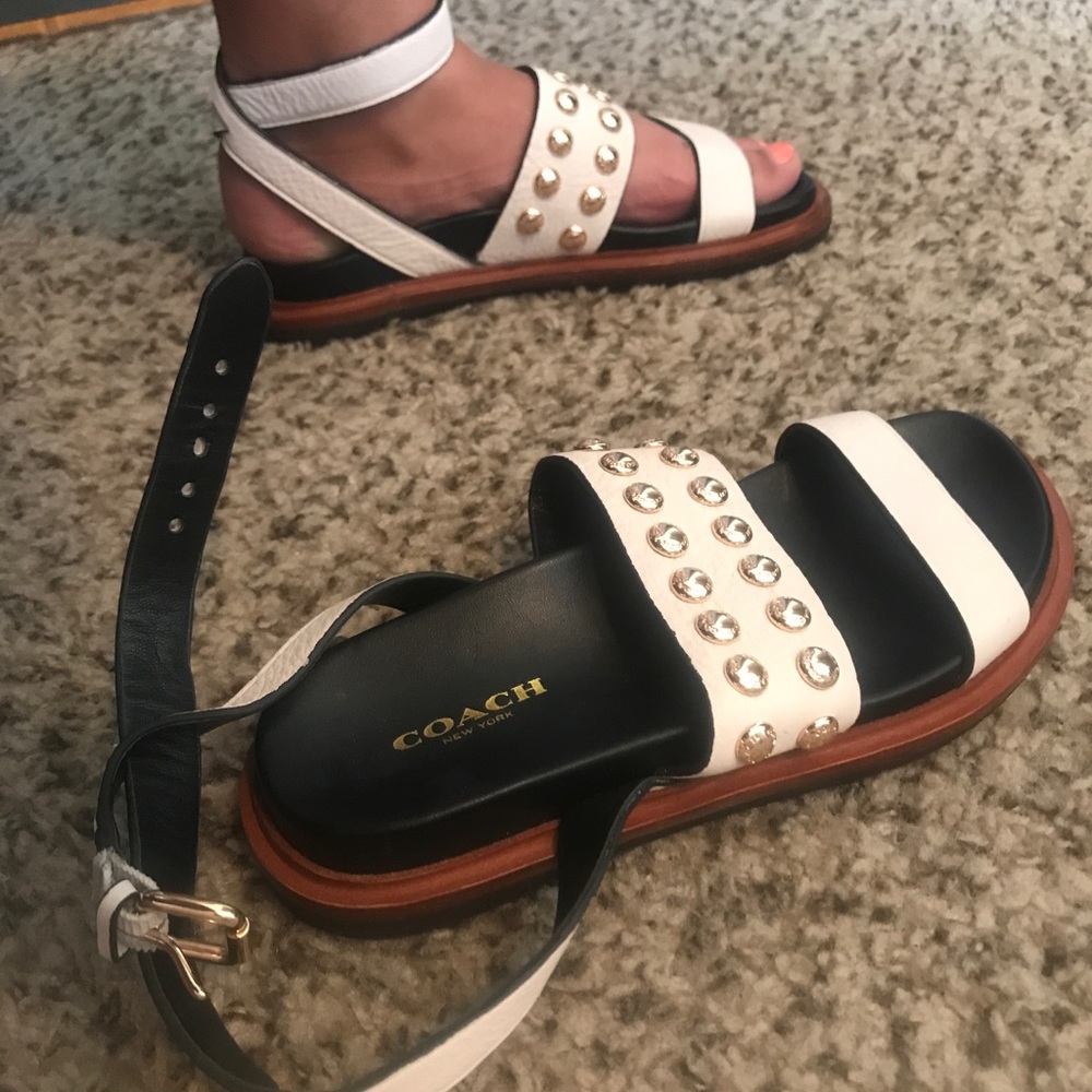 Coach platform sandals