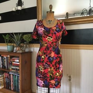 Floral body con dress