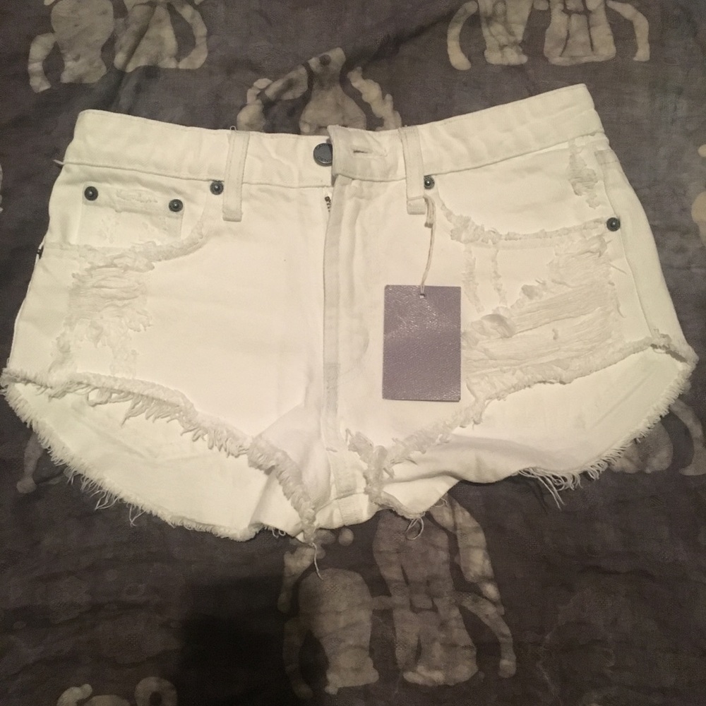 New White LF Shorts