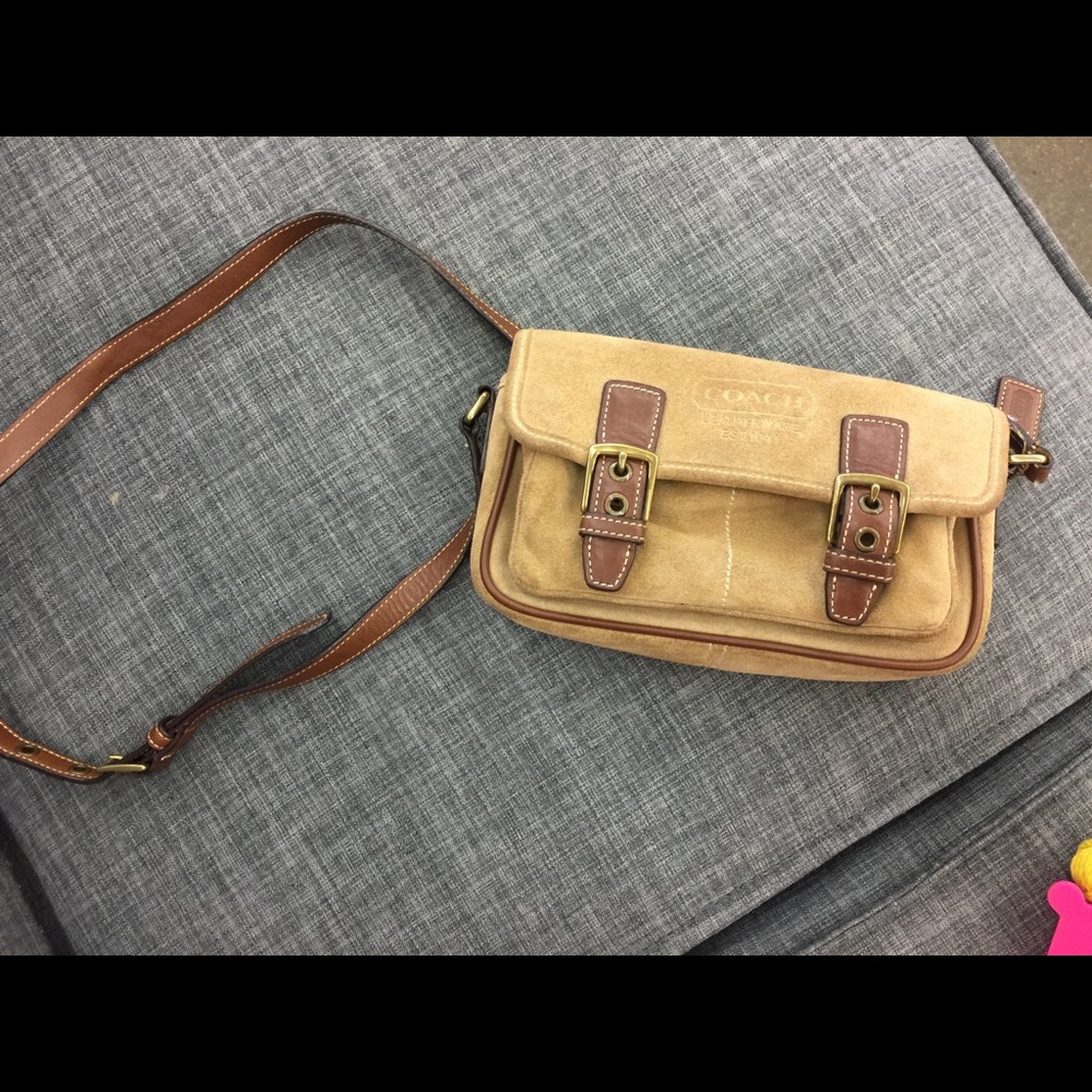 Coach suede and leather purse!