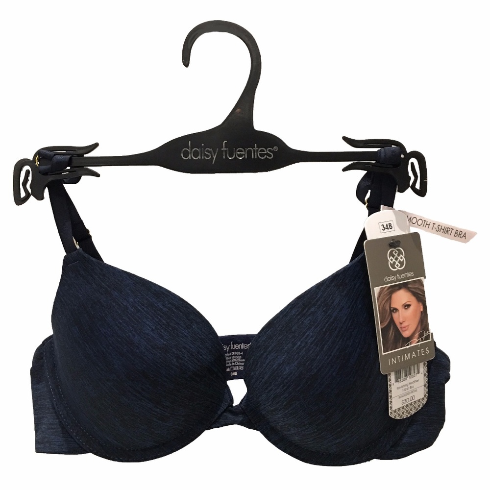 Daisy Fuentes heather navy blue bra
