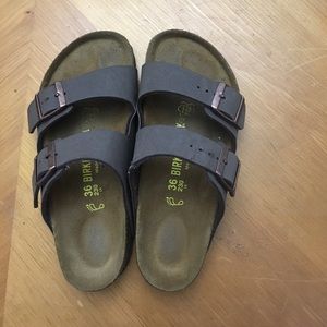Birkenstock Arizona birkibirk in mocha  sz. 6