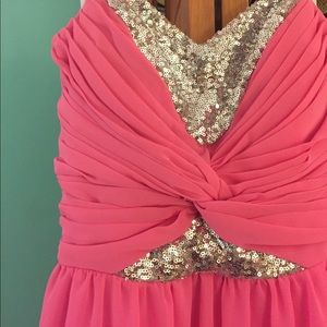Pink & silver sequin dress