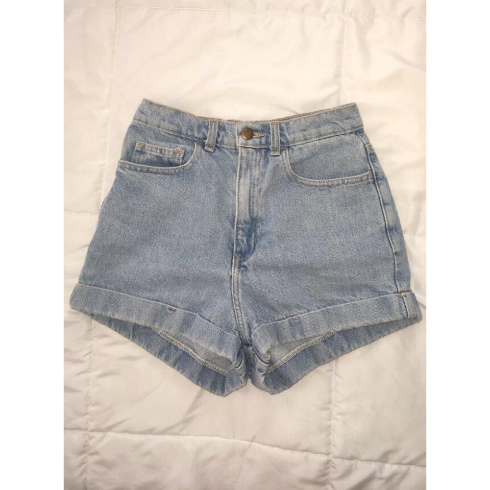 American Apparel high waisted jean shorts
