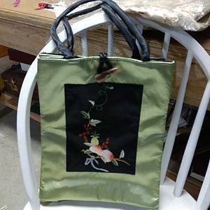 Light green tote bag
