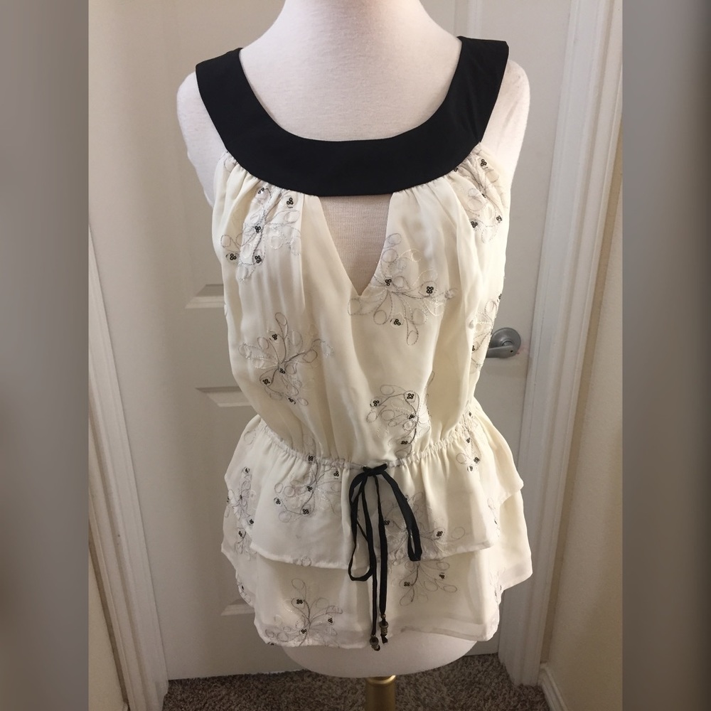 Kenar peplum tie blouse in a size large NWT