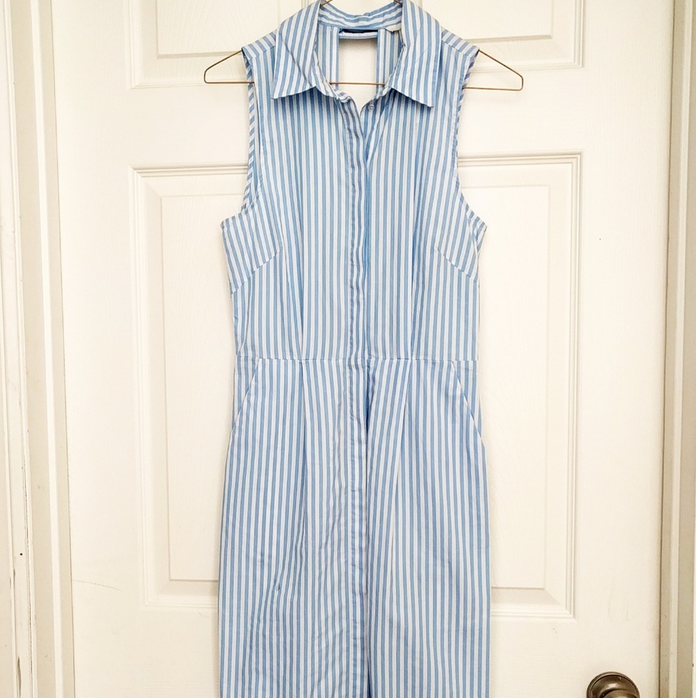 NWT H&M Striped Shirt Dress (with open back!)