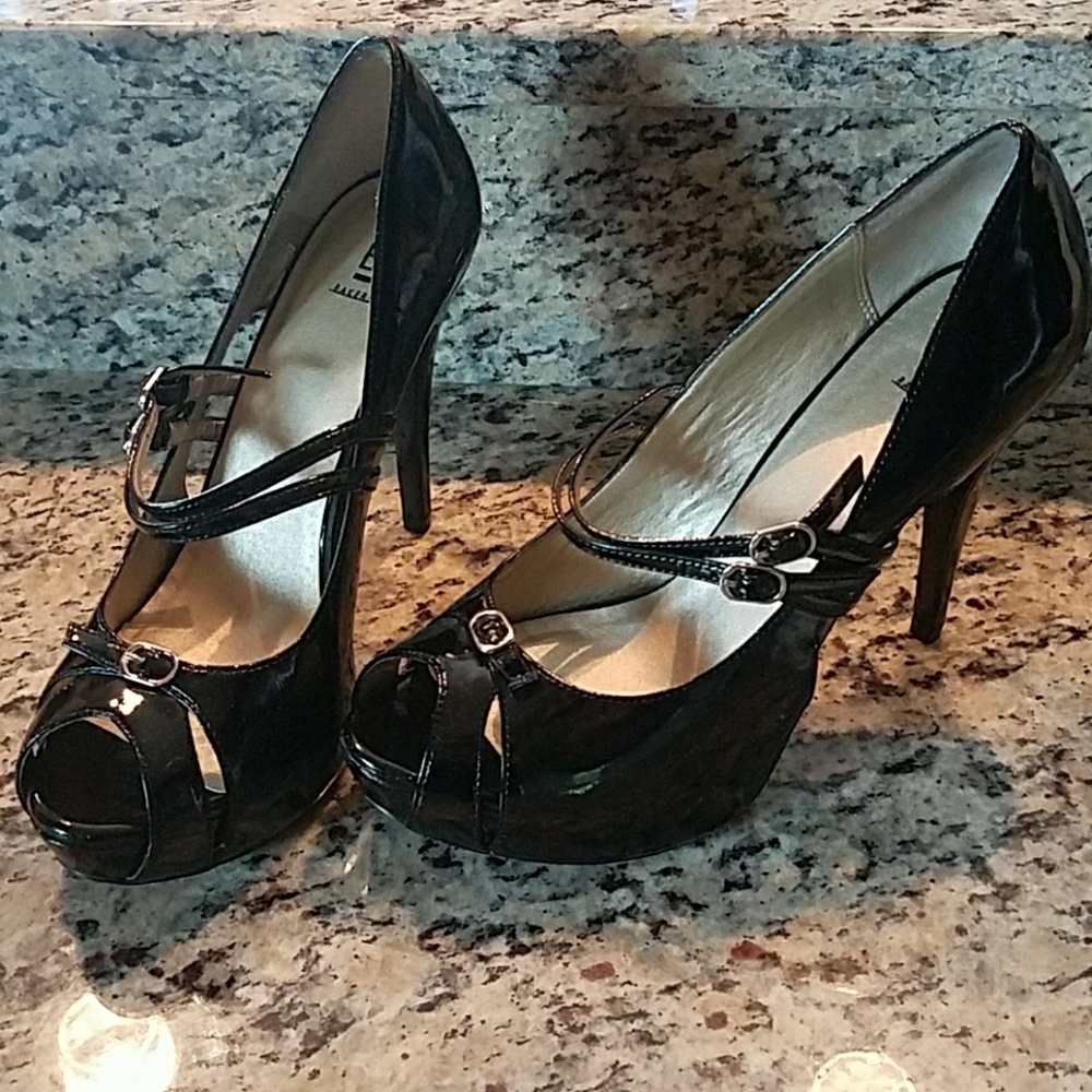 Patent Leather, Peep Toe Stilettos