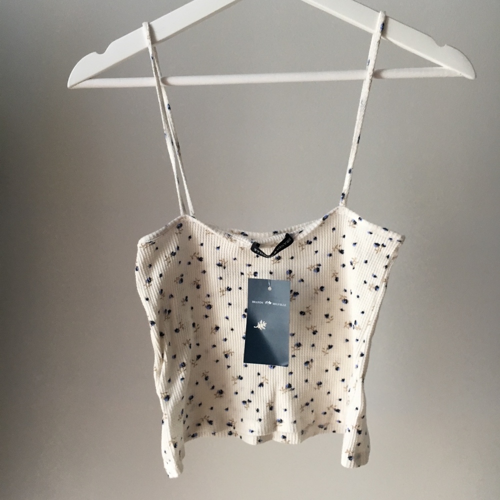 NWT Ribbed Floral Faye Tank