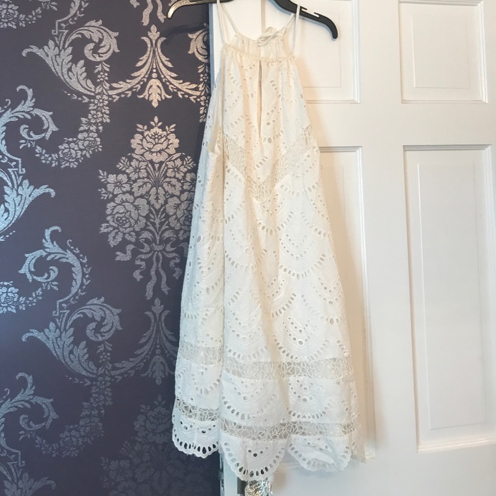 Lovers + Friends white lace dress