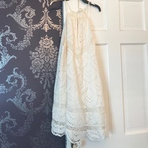 Lovers + Friends white lace dress