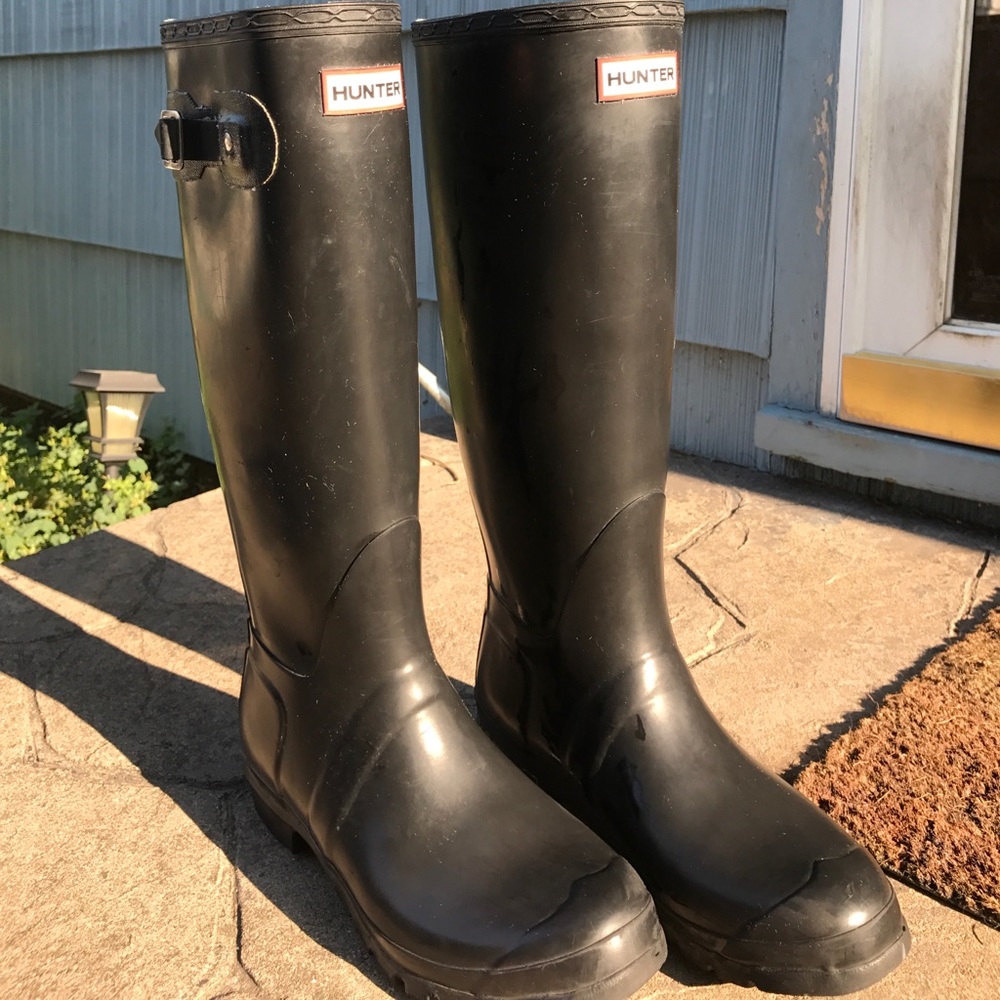 Black Matte Hunter Boots