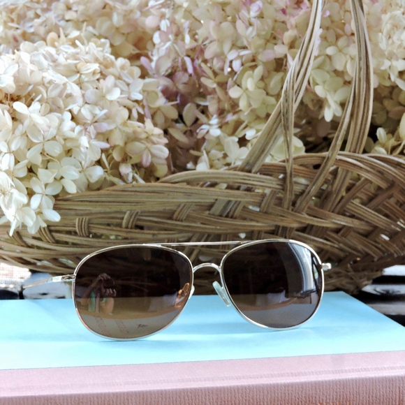 Eco Aviator Sunglasses · Gold · NEW never worn