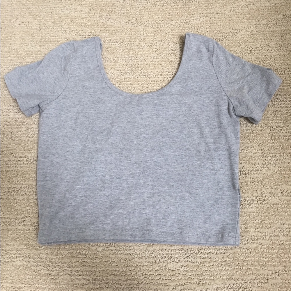 Grey Crop Top